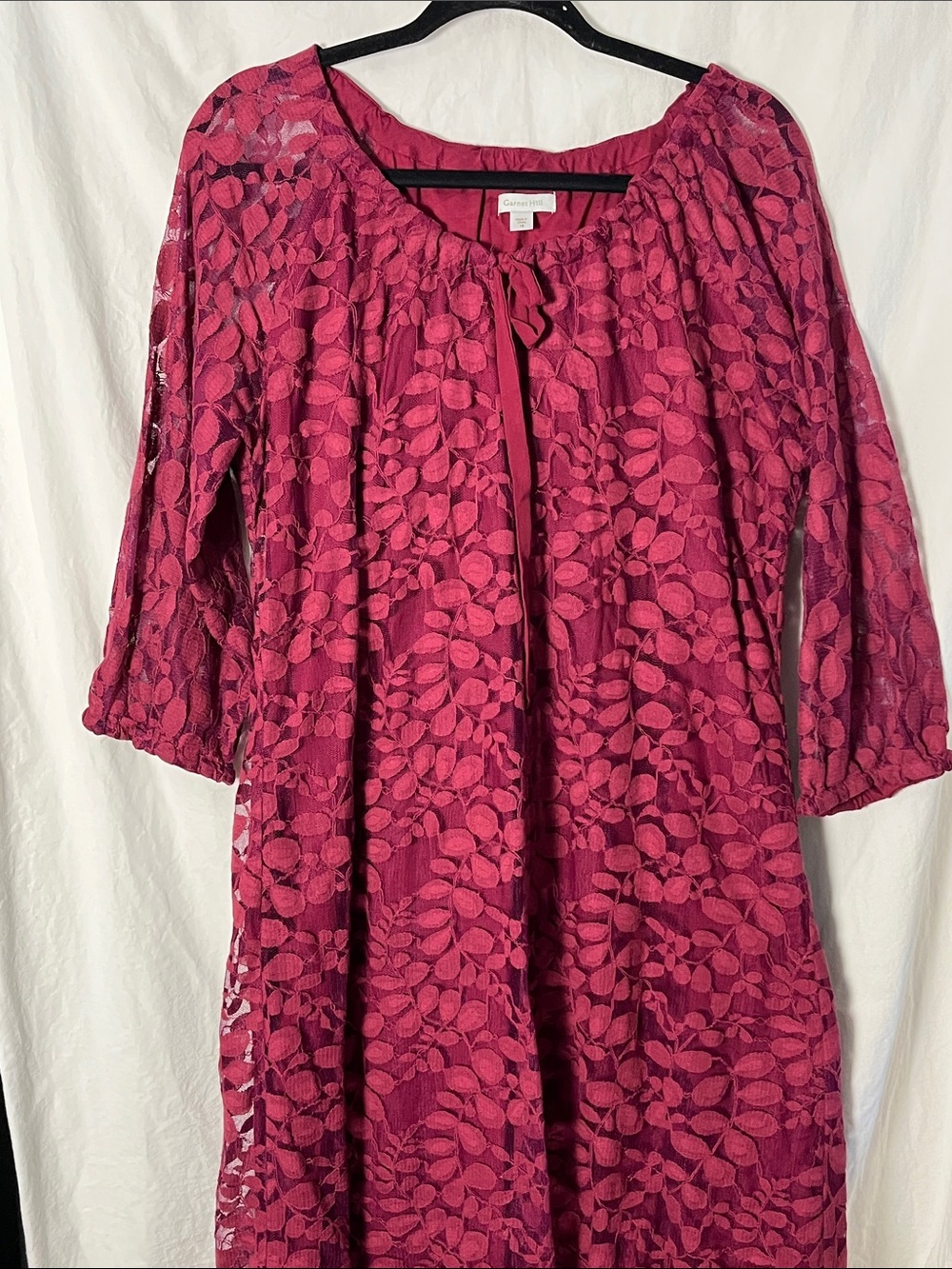 Garnet Hill Lace Overlay Dress Size 18